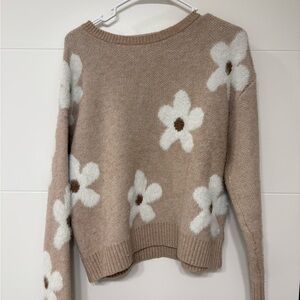 SHEIN Floral Knit Sweater